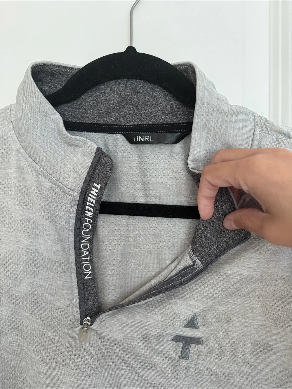 Light Gray Quarter-Zip Men's Sweater